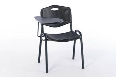 Moderne Kunststoffstühle mit Schreibtablar (GS zertifiziert)